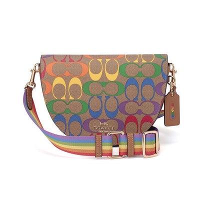 コーチ COACH COACH コーチ アウトレット ショルダーバッグ C4098 IMMU4 （LIGHT SADDLE MULTI）