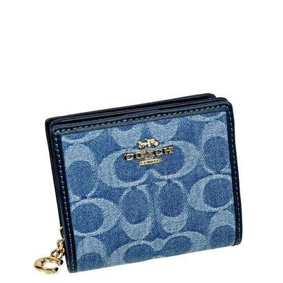 コーチ　スナップ ウォレット・シグネチャー デニム　(新品未使用) COACH（コーチ） シグネチャー デニム スナップ ウォレット