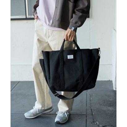 coen（コーエン） coen PVCキャンバストートBag （BLACK） : ブランド 