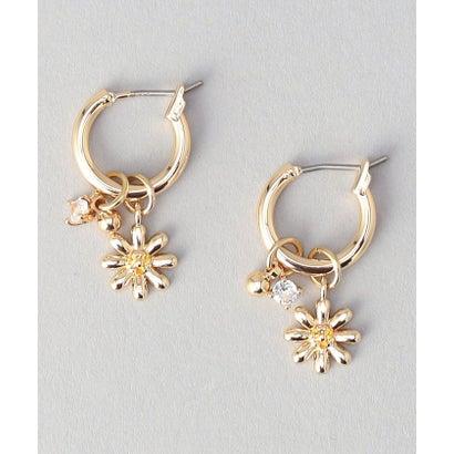 coen（コーエン） フラワーモチーフフープピアス （GOLD） : ブランド