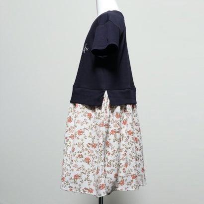 コムサイズム Comme Ca Ism フラワープリント ドッキングワンピース ネイビー ブランド公式 Locomall ロコモール 通販 Paypayモール