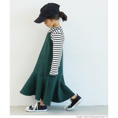 コカ coca キッズ親子お揃いコーデュロイキャミワンピース (Dk.green)|locondo-shopping|02