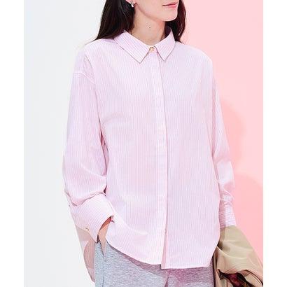 coca（コカ） ストライプ金釦オーバーサイズシャツ （Pink