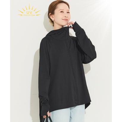 『yori』 撥水　バックギャザー　パーカー　ブラック coca（コカ） 【UVカット】バックギャザーパーカー（Black