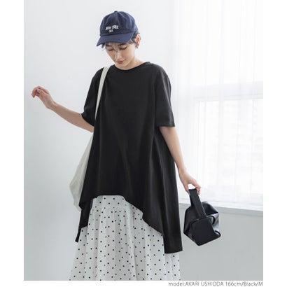 贅沢屋の コカ Coca アシンメトリーヘムショートスリーブワンピース Black Heartlandgolfpark Com