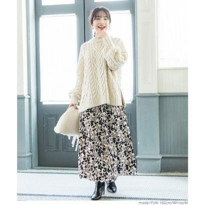コカ coca 花柄フレアロングスカート (White)|locondo-shopping|07