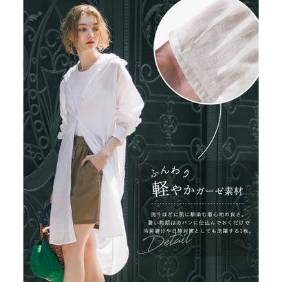 コカ coca ふんわりタッチガーゼシャツワンピース （White）｜locondo-shopping｜02
