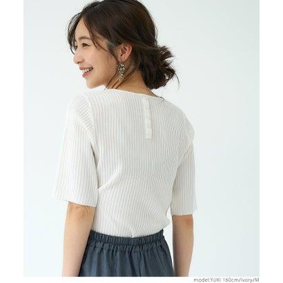 コカ coca バックパール五分袖ニットトップス （Ivory）｜locondo-shopping｜05