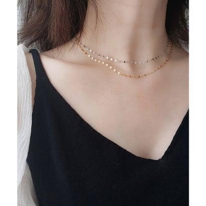 シーアールイー セレクト CRE select シルバー チェーン ネックレス チョーカー eclair chain necklace （ゴールド）｜locondo-shopping｜07