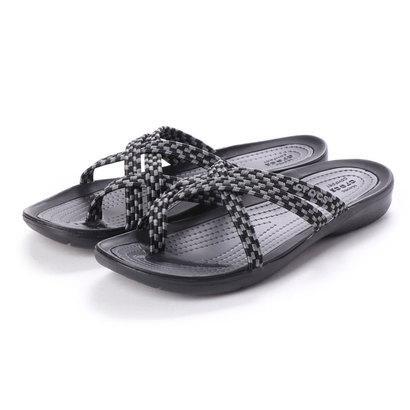 608円 値段が激安 クロックス Crocs レディース マリン ビーチサンダル Swiftwater Braided Webbing Flip W 5728 060