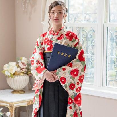 キャサリンコテージ　袴と肌襦袢のセット～椿ベージュ×桃袴～　袴　卒業式　セット キャサリンコテージ 袴と肌襦袢のセット～椿ベージュ×桃袴～ 袴 卒業式