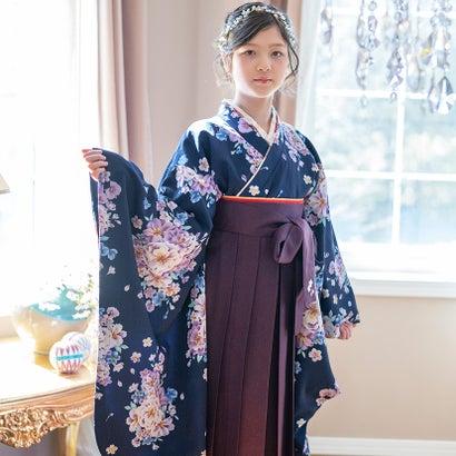 キャサリンコテージ 120 袴　ブーツ付　紅桃着物×本紫袴 キャサリンコテージの袴（紅桃）120㎝とブーツ キャサリンコテージ 袴