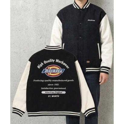 Dickies（ディッキーズ） ロゴ刺繍 合成皮革切替 スタジアムジャンパー