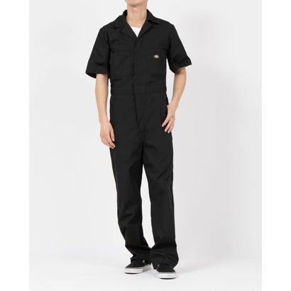 Dickies ディッキーズ オーバーオール つなぎ 黒 ブラック L Dickies（ディッキーズ） ショート スリーブ カバーオール つなぎ