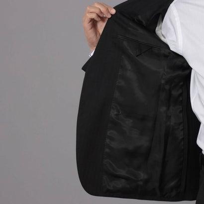 ダーバン D'URBAN ブラックシャドーストライプスーツ(背抜き)(センターベント)の画像