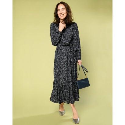 ドゥクラッセ Doclasse フローラルデシン ワンピース ブラックパターン Dew ブランド公式 Locomall ロコモール 通販 Yahoo ショッピング