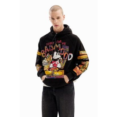 未使用 デシグアル ☆ ミッキーマウス オーバーサイズ コットン パーカー 黒 DESIGUAL - 未使用 デシグアル ☆ ミッキーマウス オーバーサイズ