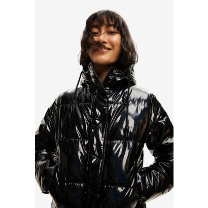 【美品✨️】Desigual デシグアル 光沢パデットジレ 風景デザイン Desigual（デシグアル） 光沢 ショート パデッドジャケット （グレー