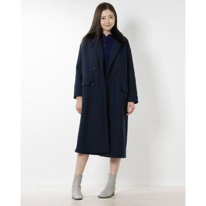 超美品　デシグアルロングコート　サイズ46 Desigual（デシグアル） 装飾 クロス ロングコート （ブルー