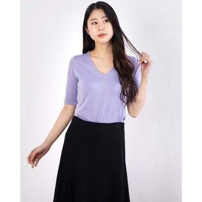 高い品質 ディノス Dinos シルクカシミヤラメ入ボールチェーンプル ラベンダー 独創的 Appslab In