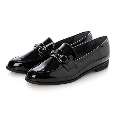 DIANA（ダイアナ） フラットパンプス （黒人工エナメル） : ブランド