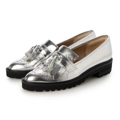 DIANA（ダイアナ） タッセル付きローファー （シルバーキッド