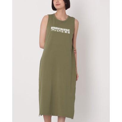 DKNY ダナ・キャランニューヨークワンピース　未使用　NYにて購入 DKNY（ダナ・キャラン・ニューヨーク） ☆ロゴプリントノースリーブ