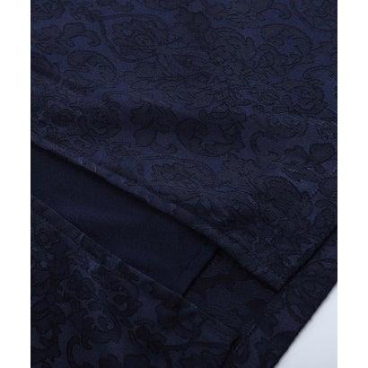 ドレスプラス DRESS+ レース七分袖×ダマスク柄ワンピースドレス結婚式ワンピース・お呼ばれパーティードレス （ブラック） | DRESS+ | 14