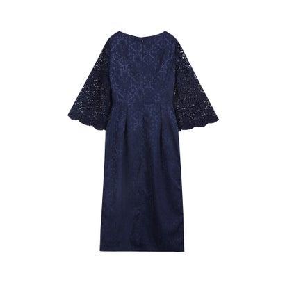 ドレスプラス DRESS+ レース七分袖×ダマスク柄ワンピースドレス結婚式ワンピース・お呼ばれパーティードレス （ブラック） | DRESS+ | 08