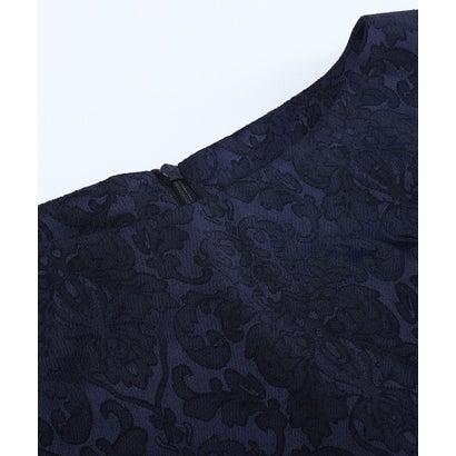 ドレスプラス DRESS+ レース七分袖×ダマスク柄ワンピースドレス結婚式ワンピース・お呼ばれパーティードレス （ブラック） | DRESS+ | 09