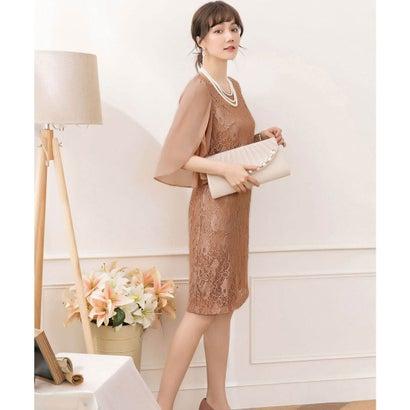 ドレスプラス Dress フリル シフォン スリーブレースワンピース 結婚式ワンピース お呼ばれパーティードレス ベージュ Dr90ew ブランド公式 Locomall ロコモール 通販 Yahoo ショッピング