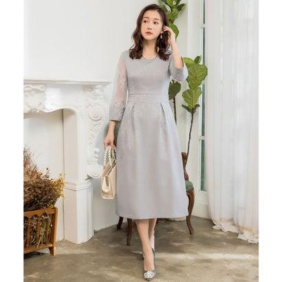 ドレスプラス Dress ダマスク柄ミモレ丈結婚式パーティードレス グレー Dr90ew005 ブランド公式 Locomall ロコモール 通販 Yahoo ショッピング