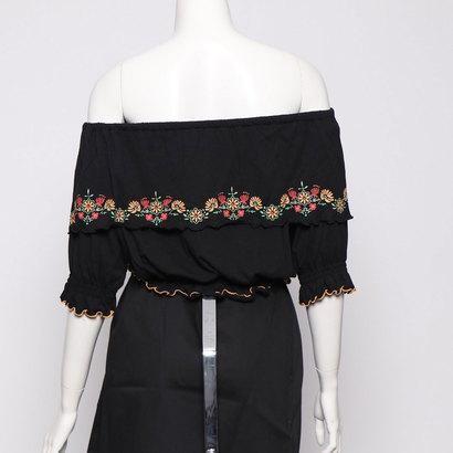 イーハイフンワールドギャラリー E Hyphen World Gallery Outlet フラワープリントオフショルプルオーバー ブラック ブランド公式 Locomall ロコモール 通販 Paypayモール