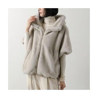 エイミー ロウ Eimee Law ベストコート 84389L ミンクファー フーディ