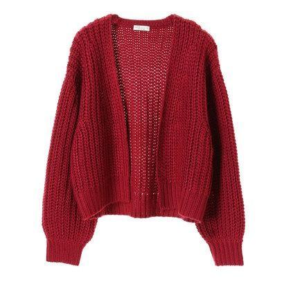 アースミュージックアンドエコロジー Earth Music Ecology ざっくりショートニットカーディガン Purple ブランド公式 Locomall ロコモール 通販 Paypayモール