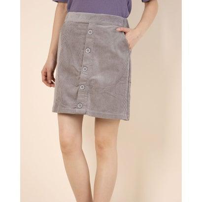 アースミュージックアンドエコロジーアウトレット Earth Music Ecology Outlet 前ボタンコーデュロイ台形スカート Gray ブランド公式 Locomall ロコモール 通販 Paypayモール