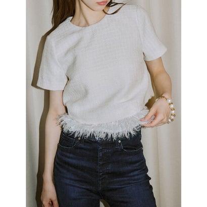 EIMY ISTOIRE（エイミーイストワール） ファーフリンジツイード 