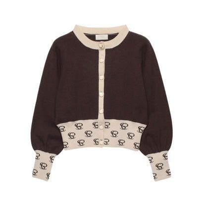エイミーイストワール eimy istoire es monogram ニットカーディガン 