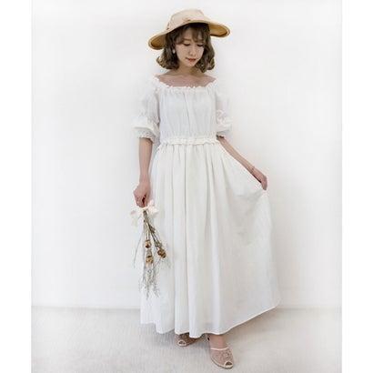 フィント F I N T オフショルパフスリーブロングワンピース Off White ブランド公式 Locomall ロコモール 通販 Paypayモール