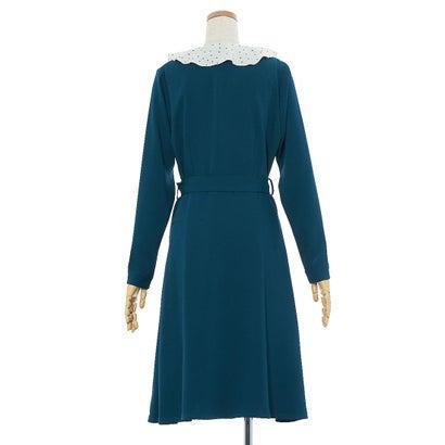 フィント F I N T タイ付きドットクレリック衿ワンピース Navy ブランド公式 Locomall ロコモール 通販 Paypayモール