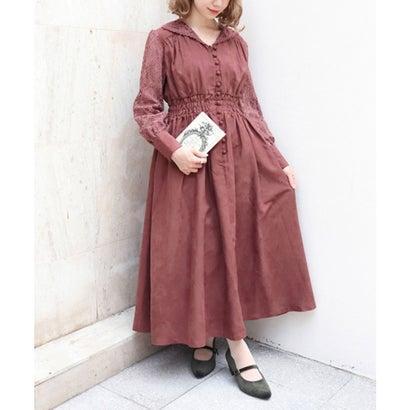 フィント F I N T フロント釦レーススリーブワンピース Brown ブランド公式 Locomall ロコモール 通販 Paypayモール