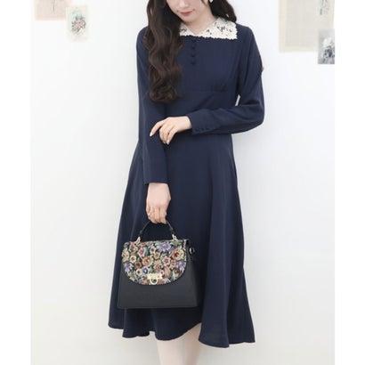 フィント F I N T 変形クレリックレース衿ワンピース Navy ブランド公式 Locomall ロコモール 通販 Paypayモール