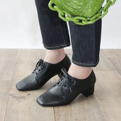 フィン Fin スクエアトゥレースアップシューズ 低反発スポンジ入り ブラック ブランド公式 Locomall ロコモール 通販 Paypayモール