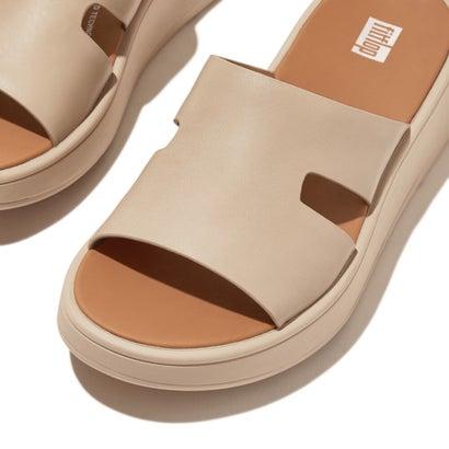 フィットフロップ fitflop F-MODE RAW-EDGE LEATHER FLATFORM H-BAR SLIDES （Stone Beige｜locondo-shopping｜03