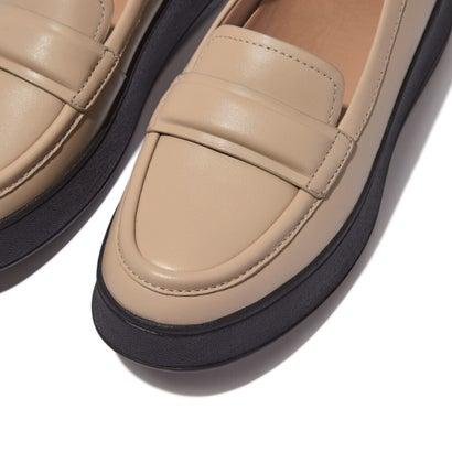 フィットフロップ fitflop F-MODE PADDED-DETAIL LEATHER FLATFORM LOAFERS （Latte Beige｜locondo-shopping｜05