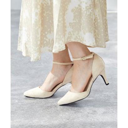 最安値に挑戦 フリューン Flune セパレートポインテッドトゥハイヒールアンクルストラップパンプス アイボリー スエード調 2 999円 Aynaelda Com