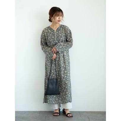 グリーンパークス Green Parks フラワーパイピングサックワンピース Black ブランド公式 Locomall ロコモール 通販 Paypayモール