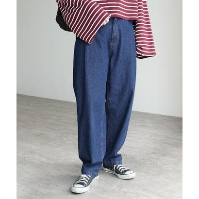 レカ reca リラックスタックデニムパンツ(240227) （ネイビー