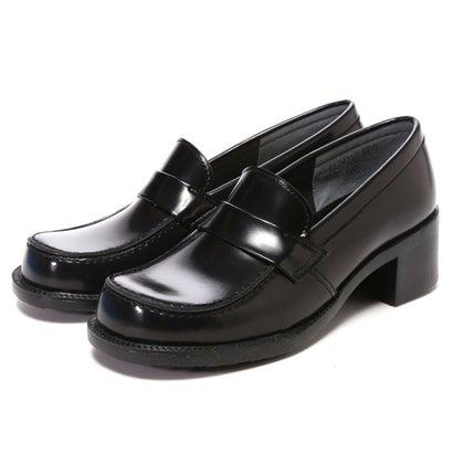 HARUTA（ハルタ） レディス合皮ベルトヒールアップ(5cm)ローファー(3E