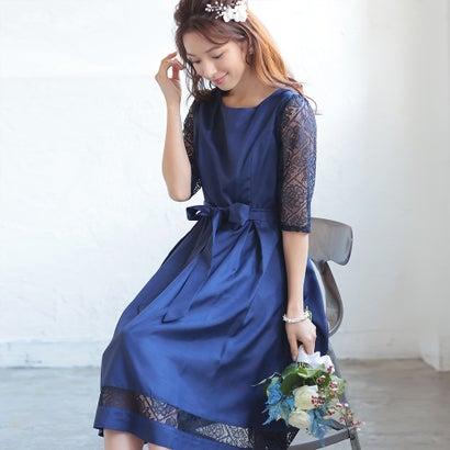 偉大な ハレモード Haremode 結婚式 二次会 セレモニーシーン対応 ワンピース パーティードレス ネイビー 独創的 M Mahdi Net